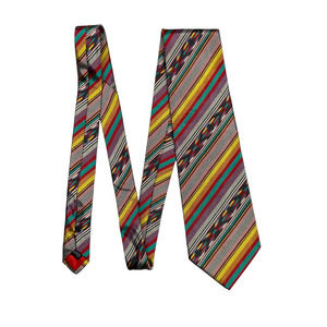 Giorgio Rossi Necktie Tie 100% Silk Made in Italy Stripes 59 inches